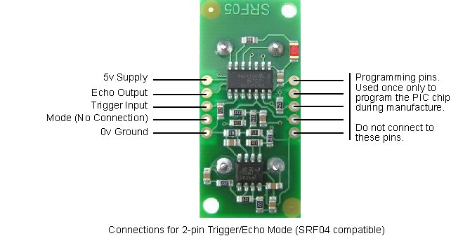 SRF05 pin out compatible with SRF04
