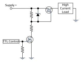 Acroname Common High Side P Channel MOSFET Switch diagram