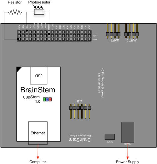 Acroname READING A PHOTORESISITOR USING REFLEX wiring diagram