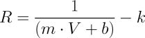 Acroname Equation 4: Solve equation 3 for range