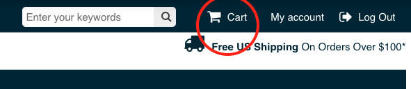 Shopping cart view example